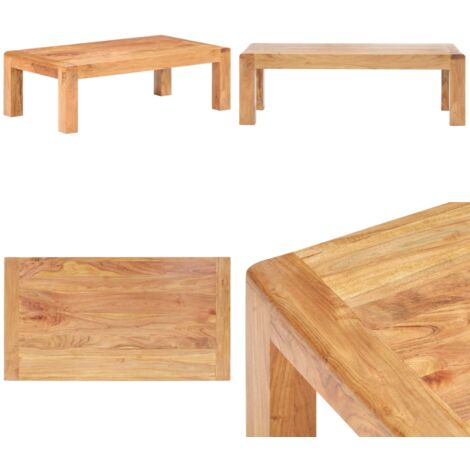 Tavolino da Salotto 110x60x35 cm Massello Acacia Finitura Ambra - Tavolino in legno - Tavolino in acacia