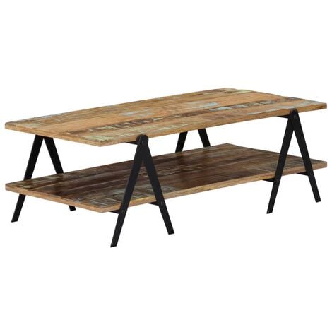 Tavolino da Salotto 115x60x40 cm in Legno Massello di Recupero vidaXL 524476