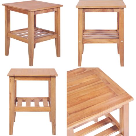 Tavolino da Salotto 40x40x50 cm Quadrato Legno Massello di Teak - Tavolino in legno di teak - Tavolino da giardino