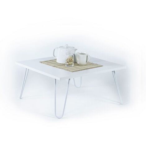 Tavolino da salotto 60x60x29 cm bianco Ilia