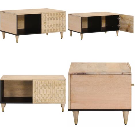Tavolino da Salotto 80x50x40 cm Legno Massello di Mango - Tavolino in legno - Tavolino in legno di mango