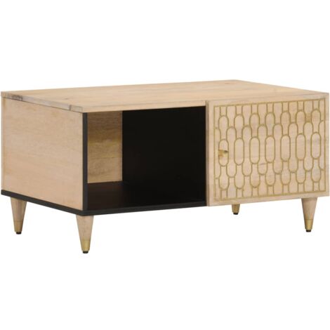 Tavolino da Salotto 80x50x40 cm Legno Massello di Mango vidaXL