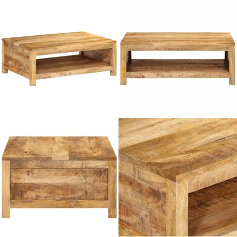 Tavolino da Salotto 80x55x30 cm in Legno Massello di Mango - Tavolino in legno massello - Tavolino in mango