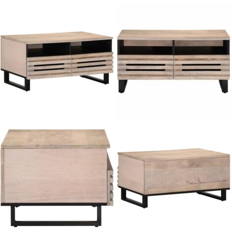 Tavolino da Salotto 80x55x40 cm Legno Massello di Mango - Tavolino in legno - Tavolino da divano