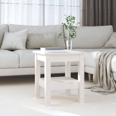 TAVOLINO SALOTTO CLASSICO IN LEGNO MASSELLO CON CASSETTI LACCATO BIANCO  SHABBY - IlBottegone.biz