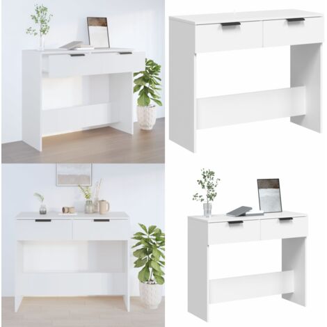 Tavolino da Salotto Bianco 90x36x75 cm in Legno Multistrato - Tavolino da ingresso - Tavolino in legno multistrato