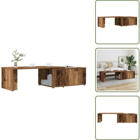 Tavolino da salotto con ripiani - vidaXL Tavolino da Salotto Legno Vecchio 150x50x35 cm Truciolato -