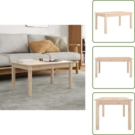 Tavolino da salotto elegante - vidaXL Tavolino da Salotto 80x50x40 cm Legno Massello di Pino - Tavolino in legno naturale