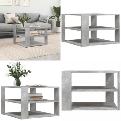 Tavolino da Salotto Grigio Cemento 58x58x40 cm Multistrato - Tavolino grigio cemento - Tavolino in legno multistrato