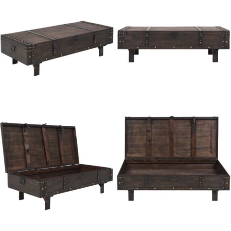 Tavolino da Salotto in Compensato Vintage 120x55x35 cm - Tavolino in compensato - Tavolino da salotto