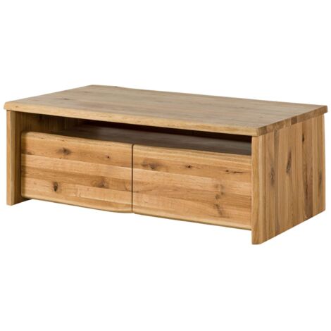 Tavolino da salotto in legno di quercia selvatica 120x45x70 oliato naturale PURE OAK 118