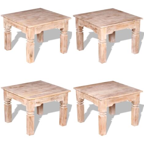 Tavolino da Salotto in Legno Massello di Acacia 60x60x45 cm - Tavolino in acacia - Tavolino decorativo