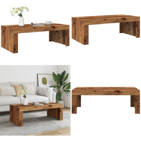 Tavolino da Salotto Legno Antico 102x50x35 cm in Truciolato - Tavolo in truciolato - Tavolino in legno antico