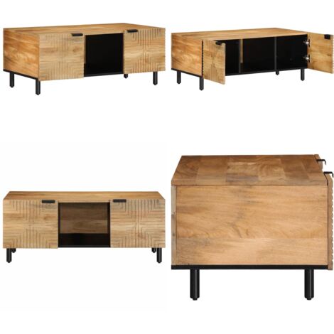 Tavolino da Salotto Marrone 100x54x40cm Legno Massello di Mango - Tavolino da soggiorno - Tavolino da divano