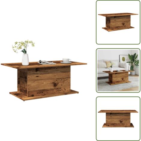 Tavolino da salotto moderno - vidaXL Tavolino da Salotto Legno Antico 102x55,5x40 cm in Truciolato -