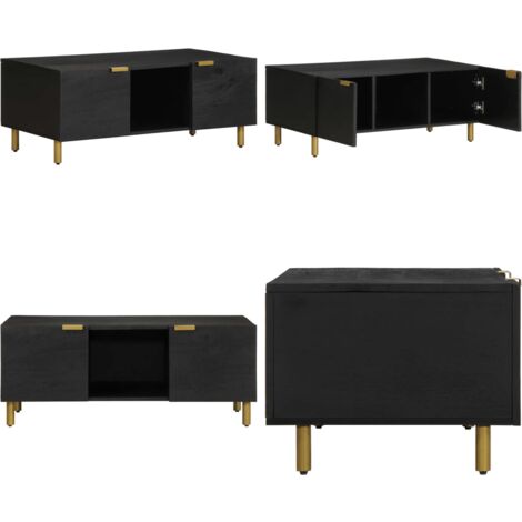 Tavolino da Salotto Nero 100x54x40 cm in Legno Multistrato - Tavolino in legno - Tavolino nero