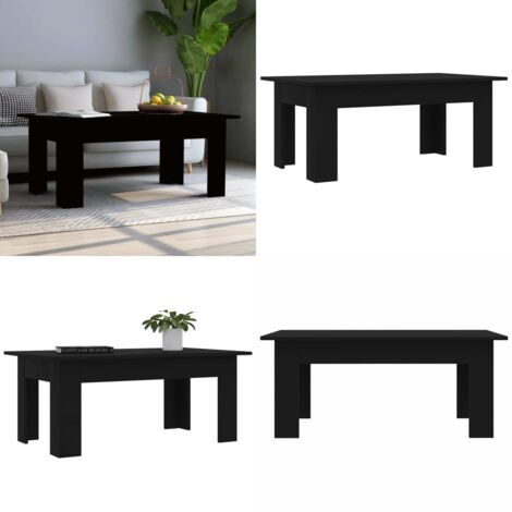 Tavolino da Salotto Nero 100x60x42 cm in Legno Multistrato - Tavolo in legno multistrato - Tavolino nero