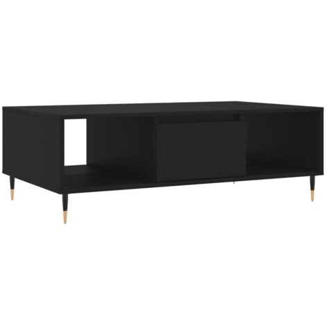 Tavolino da Salotto Nero 104x60x35 cm in Legno Multistrato vidaXL
