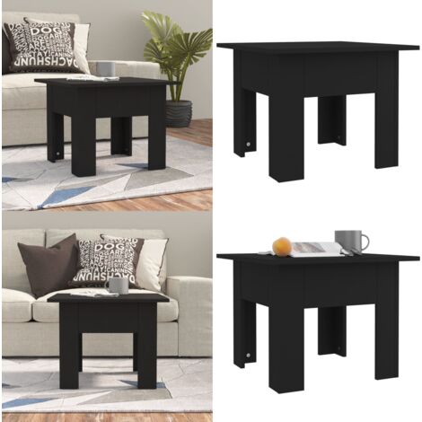 Tavolino da Salotto Nero 55x55x42 cm in Truciolato - Tavolino moderno - Tavolino in truciolato