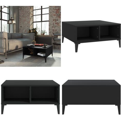 Tavolino da Salotto Nero 60x60x30 cm in Legno Multistrato - Tavolino in legno multistrato - Tavolino moderno