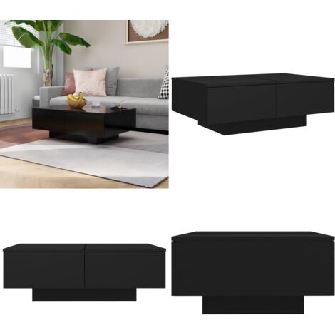 Tavolino da Salotto Nero 90x60x31 cm in Legno Multistrato - Tavolino da caffè - Tavolo da salotto