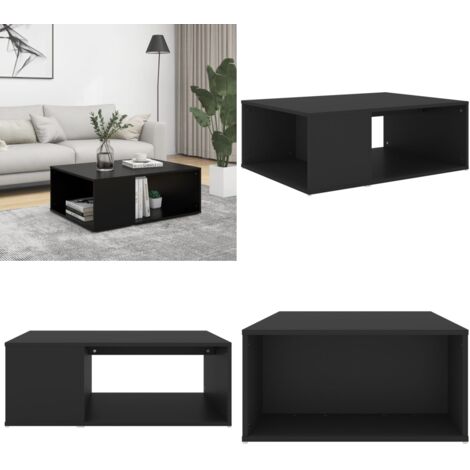 Tavolino da Salotto Nero 90x67x33 cm in Legno Multistrato - Tavolo centrale - Tavolo in legno multistrato