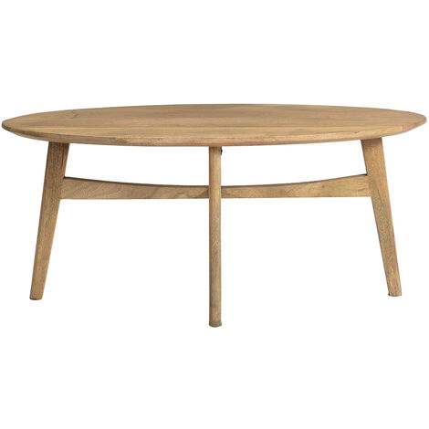 Tavolino da salotto in legno massello di design Casa Padrino nature B120 x  H40 x P70 cm - tavolo da salotto