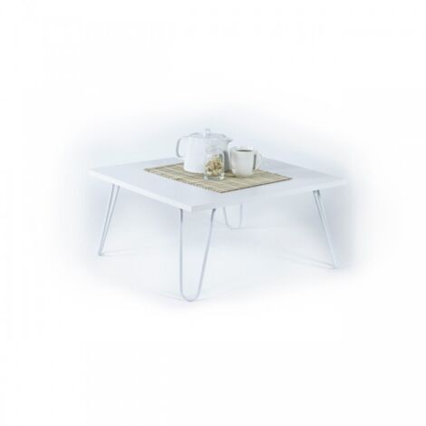 Tavolino da salotto quadrato Illia 60x60 MT190403 colore bianco