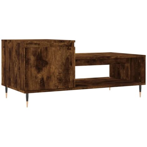 Tavolino da Salotto Rovere Fumo 100x50x45 cm Legno Multistrato vidaXL