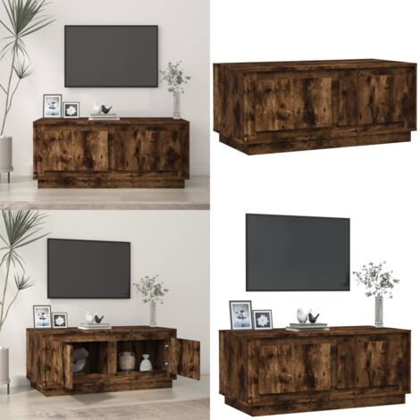 Tavolino da Salotto Rovere Fumo 102x50x44 cm Legno Multistrato - Tavolino in legno - Tavolino in legno multistrato