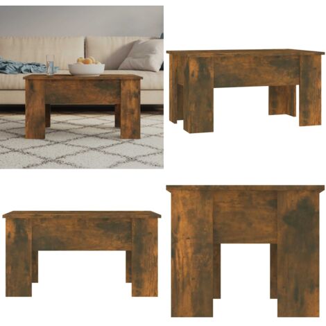 Tavolino da Salotto Rovere Fumo 79x49x41cm in Legno Multistrato - Tavolo da pranzo - Tavolo da caffè