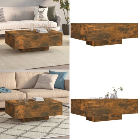Tavolino da Salotto Rovere Fumo 85x55x31cm in Legno Multistrato - Legno multistrato - Rovere Fumo