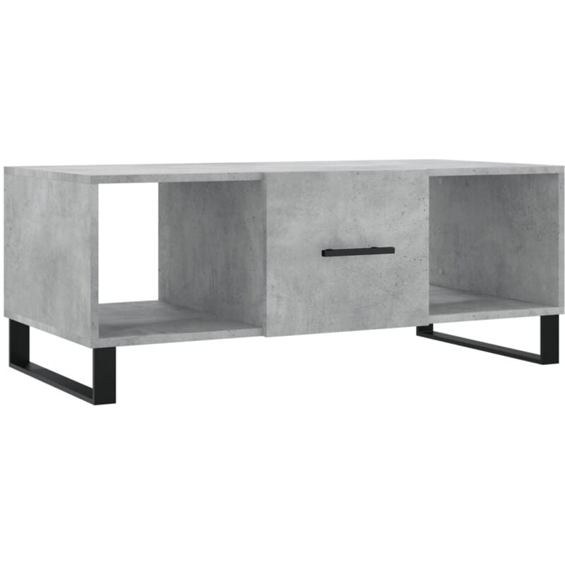 Tavolino Salotto Grigio Cemento 102x50x40 cm Legno Multistrato vidaXL - Grigio