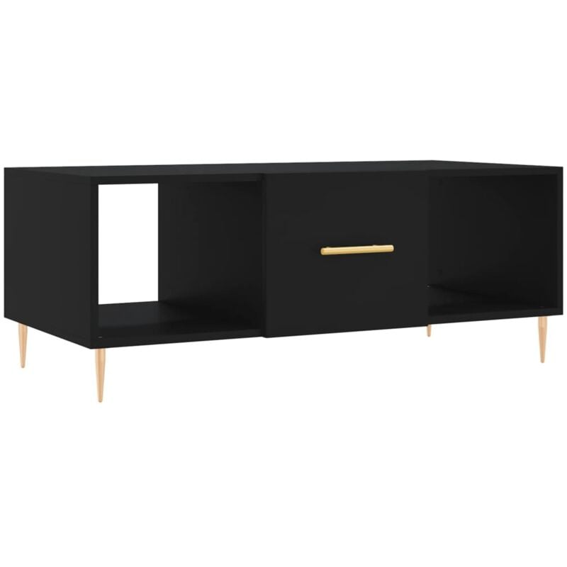 Tavolino da Salotto Nero 102x50x40 cm in Legno Multistrato vidaXL - Nero