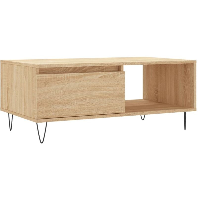 Tavolino Salotto Rovere Sonoma 90x50x36,5 cm Legno Multistrato vidaXL