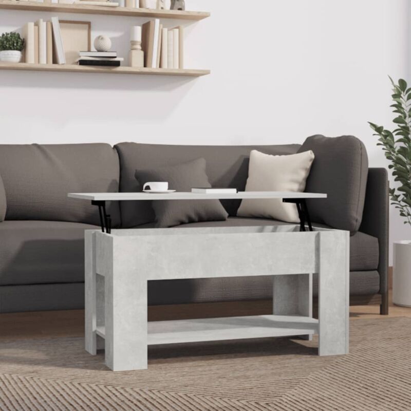 Maison du'Monde - Tavolino Salotto Grigio Cemento 101x49x52 cm - Grijs