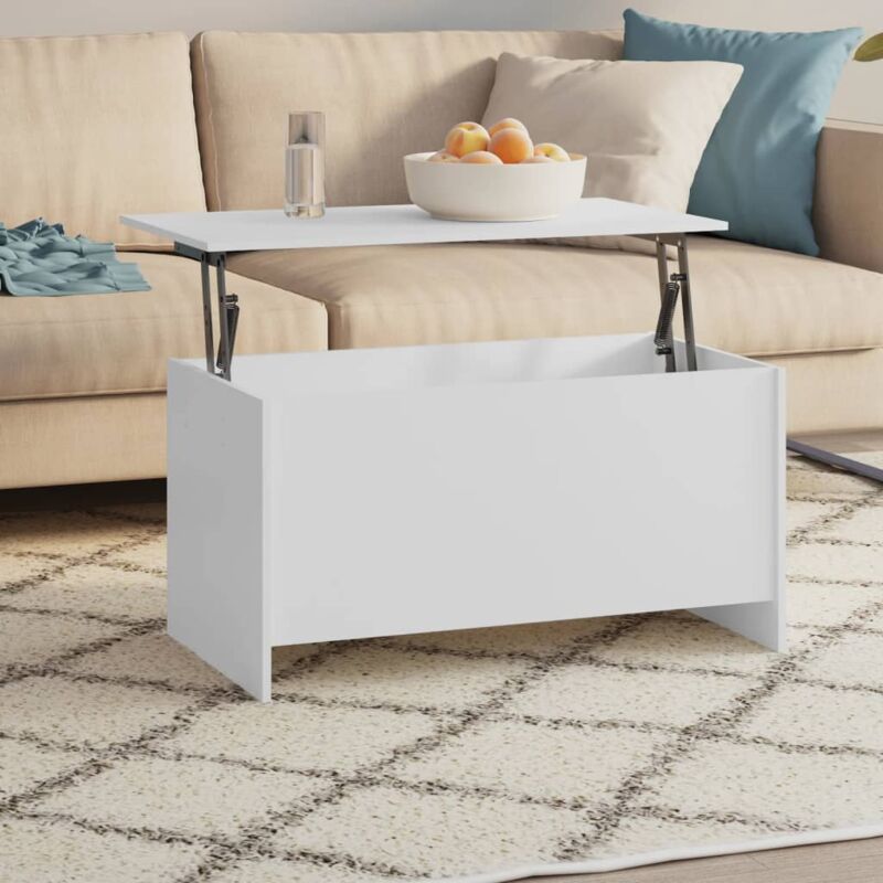 VidaXL Tavolino da Salotto Bianco 102x55,5x52,5 cm Legno Multistrato