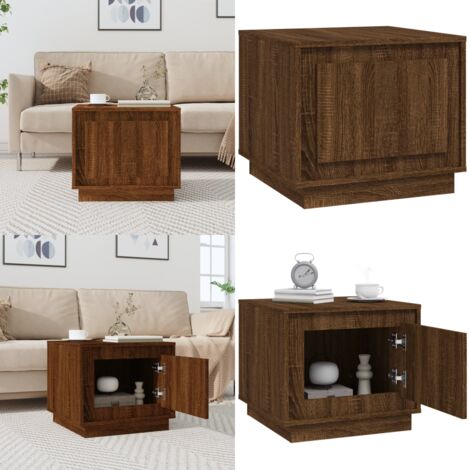 Tavolino da Salotto Rovere Marrone 51x50x44cm Legno Multistrato - Tavolino in legno - Tavolino Rovere Marrone