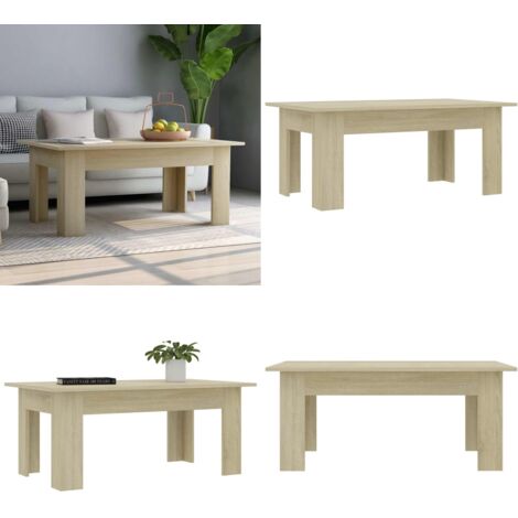 Tavolino da Salotto Rovere Sonoma 100x60x42cm Legno Multistrato - Tavolo in legno multistrato - Tavolo rovere Sonoma