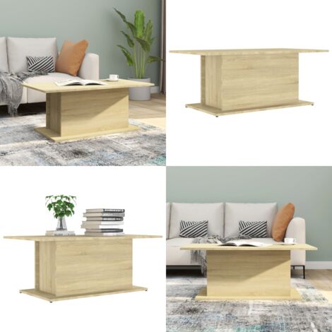 Tavolino da Salotto Rovere Sonoma 102x55,5x40 cm in Truciolato - Tavolino in truciolato - Tavolino Rovere Sonoma