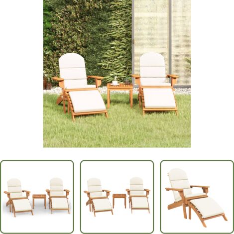 Tavolino da salotto -  Set Salotto da Giardino Adirondack 3pz Legno Massello di Acacia