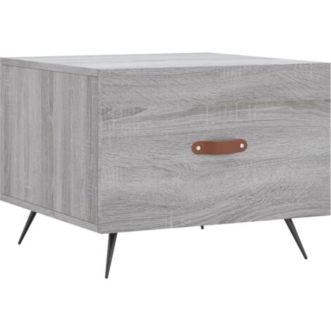 JINLEFU Tavolino da Salotto, Tavolino da caffè Grigio Sonoma 50x50x40 cm Legno Multistrato vidaXL
