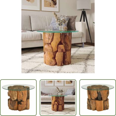 Tavolino da salotto -  Tavolino da Salotto in Legname Massello di Teak 60 cm