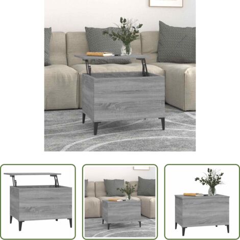 Tavolino da salotto -  Tavolino Salotto Grigio Sonoma 60x44,5x45 cm Legno Multistrato