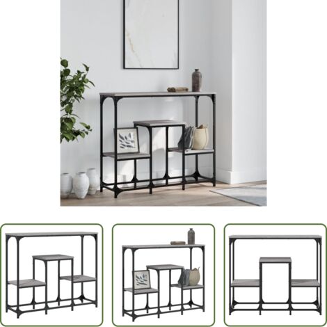 Tavolino da salotto -  Tavolo Consolle Grigio Sonoma 89,5x28x76cm in Legno Multistrato