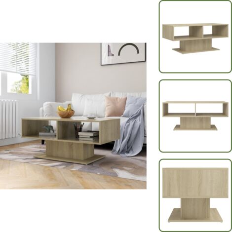 Tavolino da salotto - vidaXL Tavolino Salotto Rovere Sonoma 103,5x50x44,5 Legno Multistrato - Tavolino portaoggetti