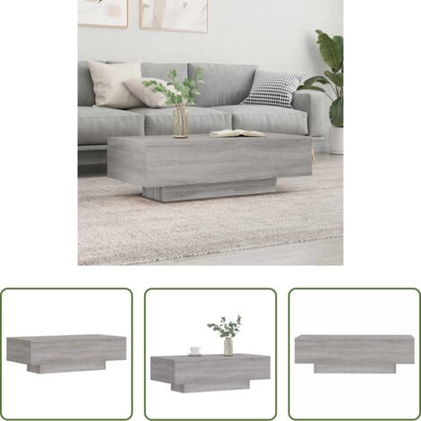 Tavolino da soggiorno -  Tavolino Salotto Grigio Sonoma 100x49,5x31 cm Legno Multistrato