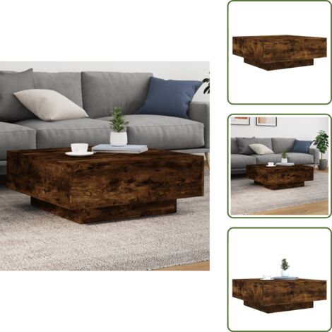 Tavolino da tè - vidaXL Tavolino da Salotto Rovere Fumo 80x80x31 cm Legno Multistrato - Tavolino da soggiorno