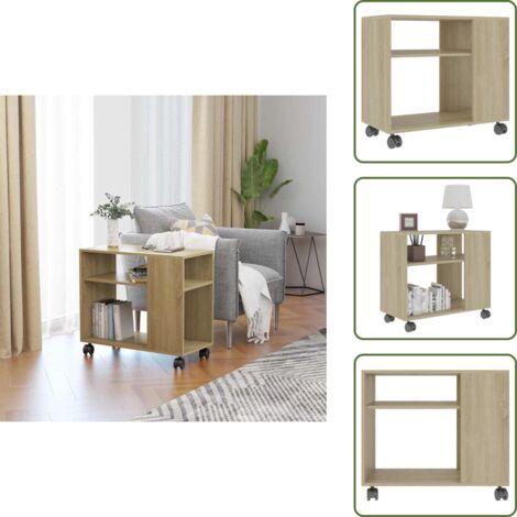 Tavolino da tè - vidaXL Tavolino da Salotto Rovere Sonoma 70x35x55 cm Legno Multistrato - Tavolino rovere