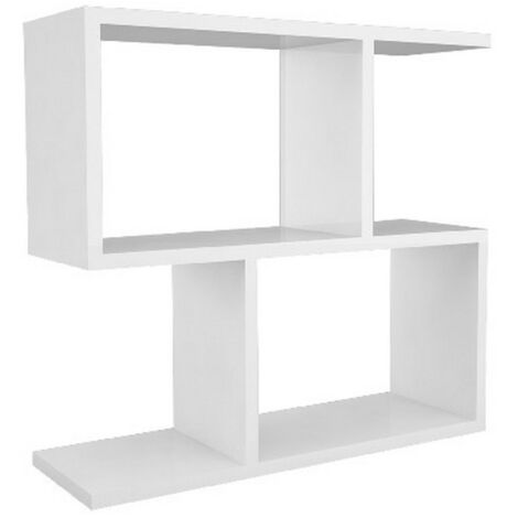 HOMEMANIA Tavolino Dalga, Truciolare Melaminico, Bianco, 60x20x60 cm